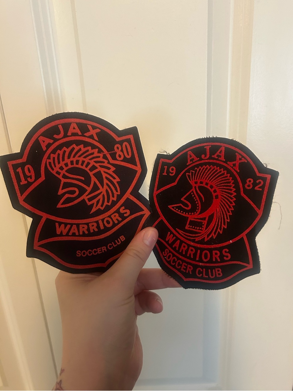 Two Vintage 1980’s Ajax Ontario Soccer Football Patches